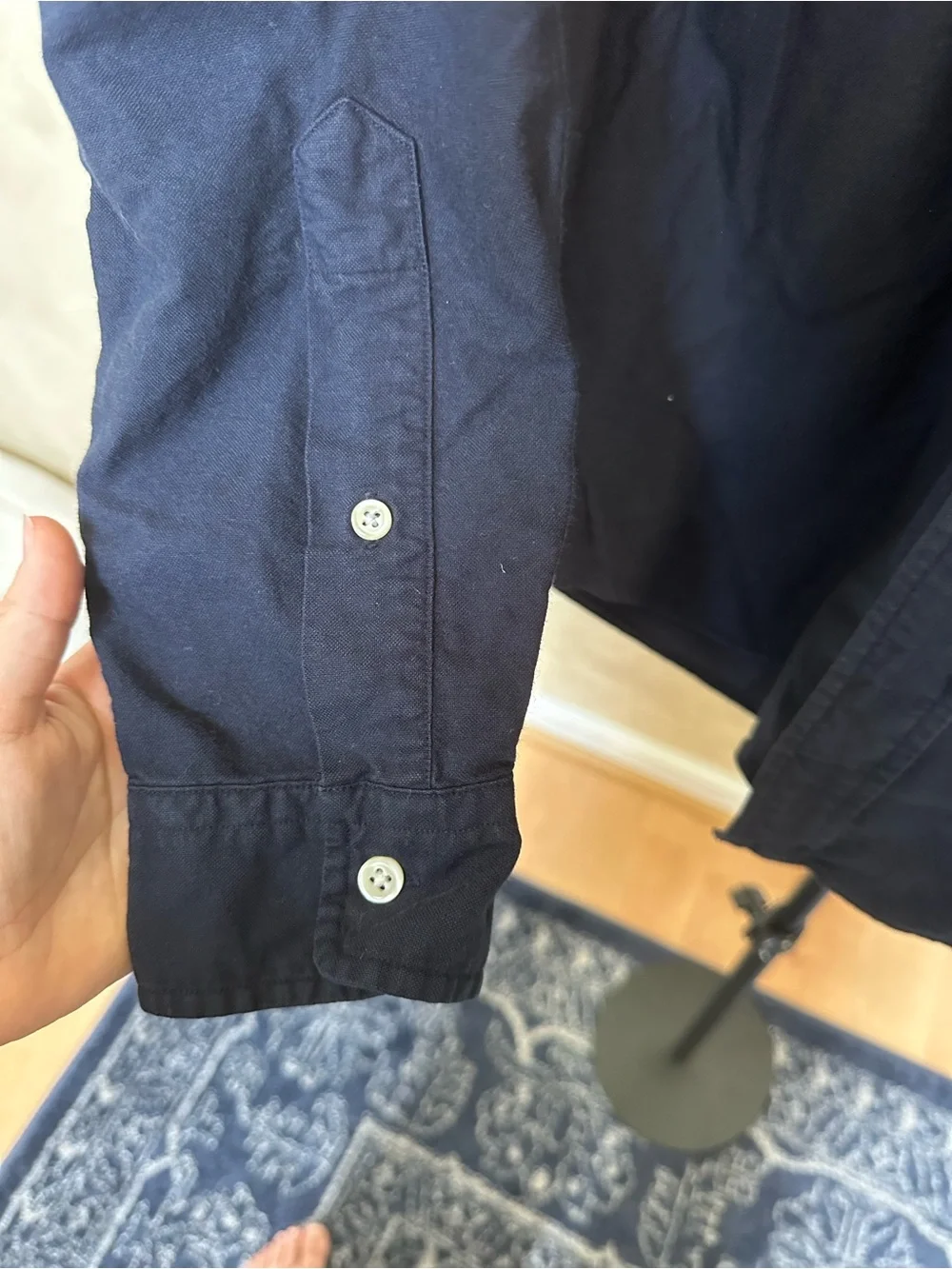 Polo by Ralph Lauren Navy Button-Down Shirt with Red Pony size small